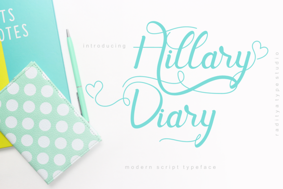 Hillary Diary: A Script Font That Elevates Small Business Branding