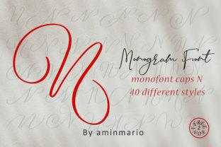 Monogram N Monofont Caps N Typeface for Branding
