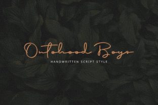 Ontohood Boys Font for Handmade Brands